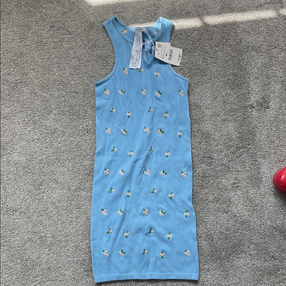 Zara Light Blue Floral Dress